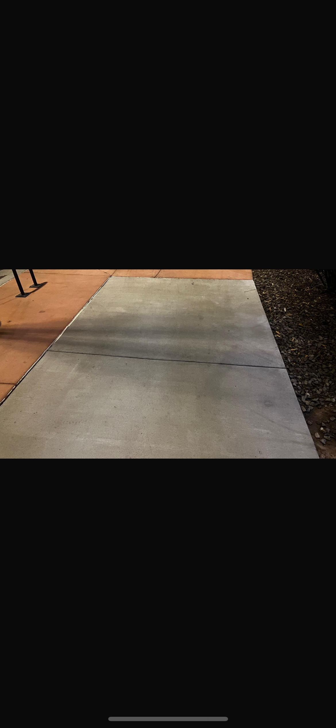 Concrete patio after cleaning