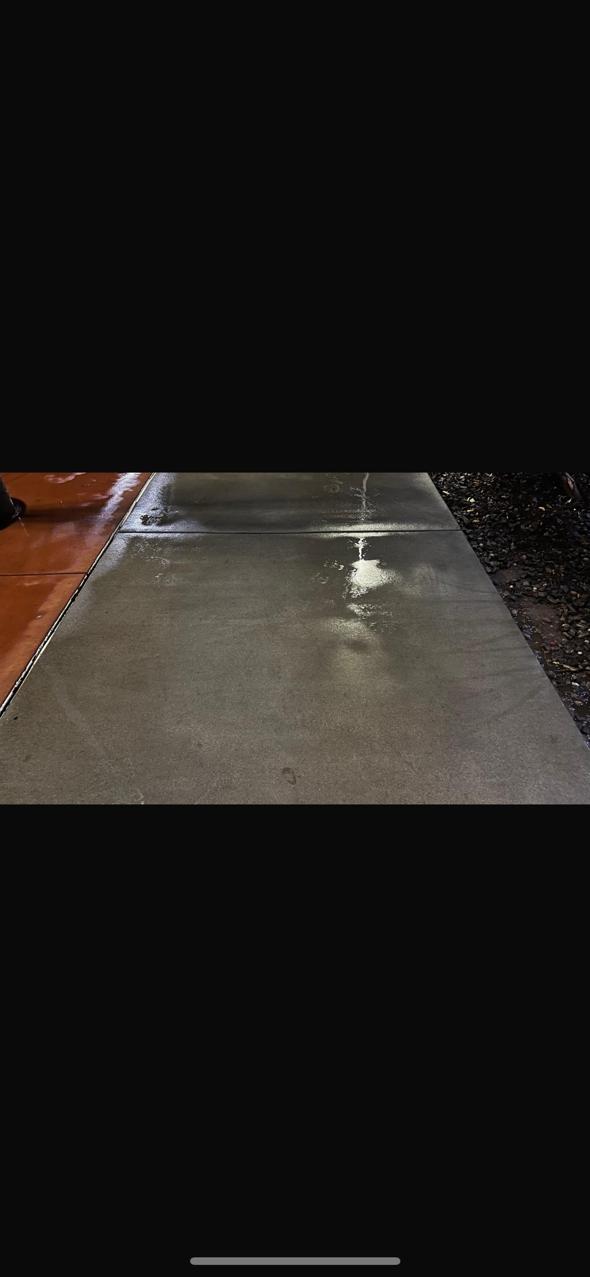 Concrete patio before cleaning